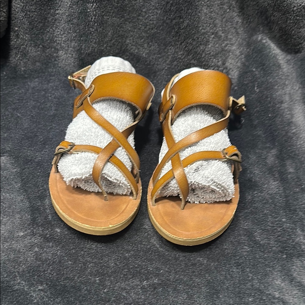 Aldo Tan Sandals with Adjustable Buckle